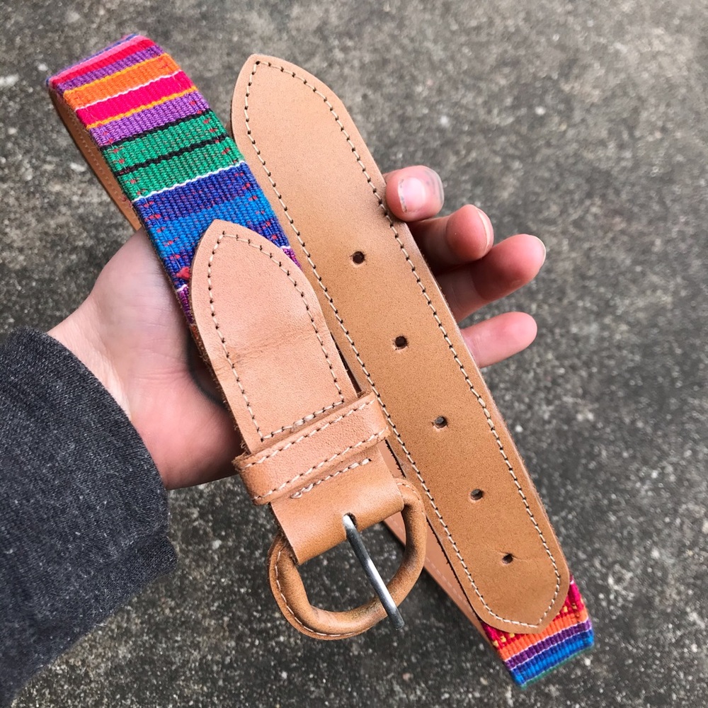 Colorful Women’s Belt with real leather